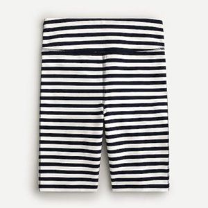 NWT J.Crew Biker Legging Short Navy Stripe
